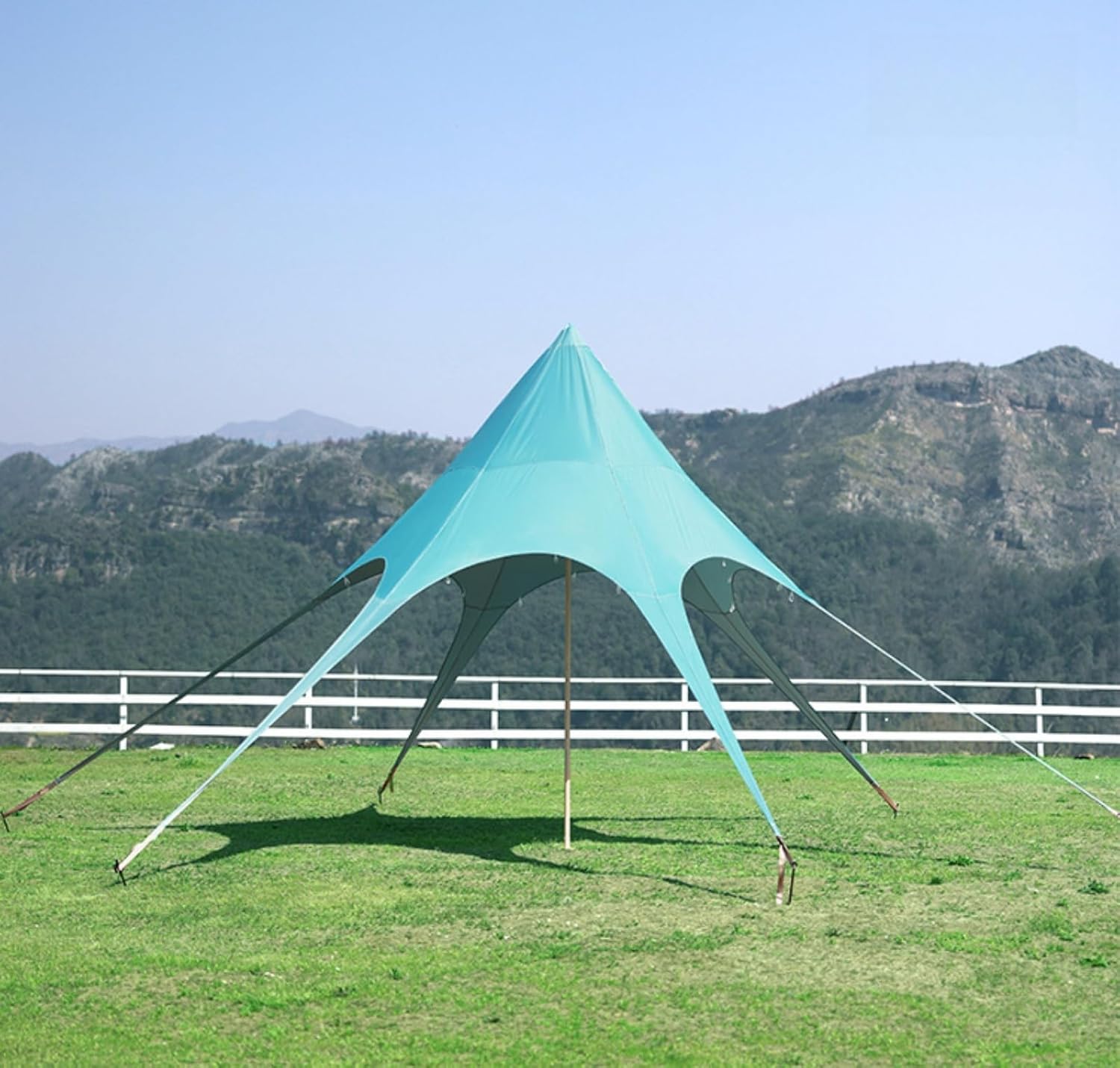 Dazzix六角形サンシェードテンタープテント 3m×3m 風抜けベンチ