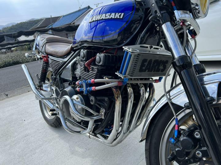 ゼファー400アールズ製 オイルクーラー サイド廻し