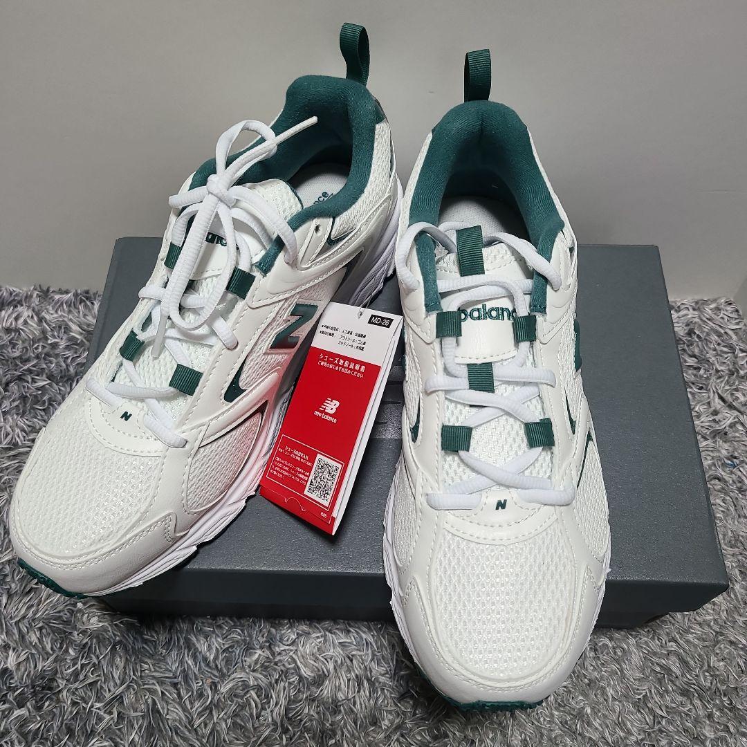 新品 new balance ML408 ホワイト×グリーン 25.5cm （NEW