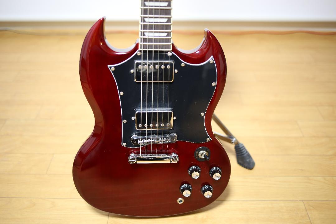 ギター BLITZ BY ARIAPRO BSG-STD Wine Red Blitz by Aria Pro II BSG-STD Red Electric Guitar W/Gig Bag