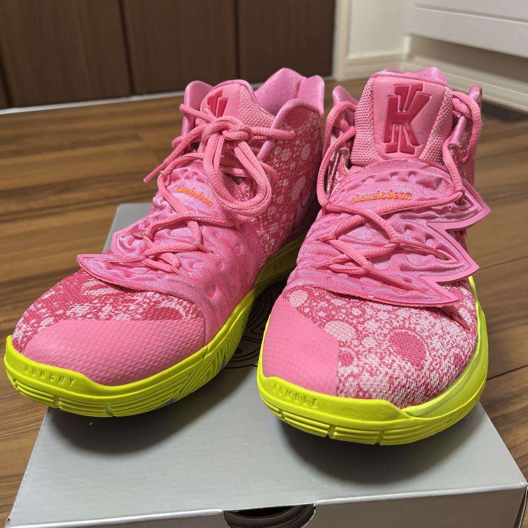 カイリー5 スポンジボブ ピンク パトリック Nike Kyrie 5 Spongebob Patrick メンズ - CJ6951-600/CJ6950