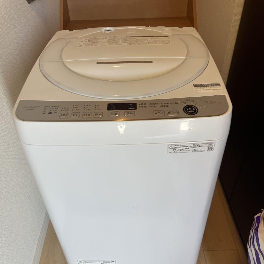 シャープ 洗濯機 ES-GE7E-W ７㎏ 2021年製 シャープ 洗濯機 ES-GE7E-W 7㎏ 2021年製