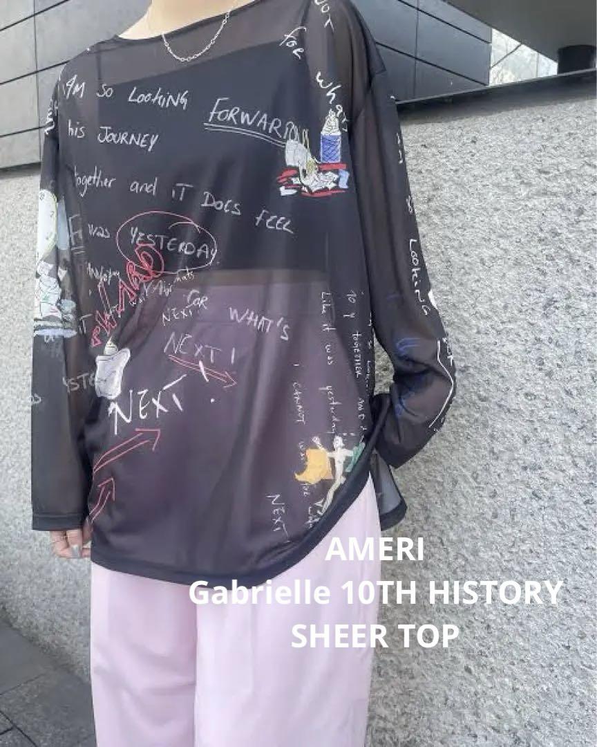 Gabrielle×Ameri 10TH HISTORY SHEER TOP Gabrielle×Ameri 10TH HISTORY SHEER TOP