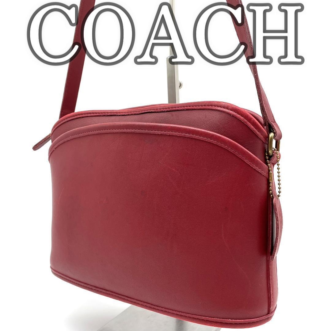 【良品】OLD COACH オールドコーチ 2wayショルダーバッグ レッド 訳あり USA製 COACH オールドコーチ トートバッグ ショルダー