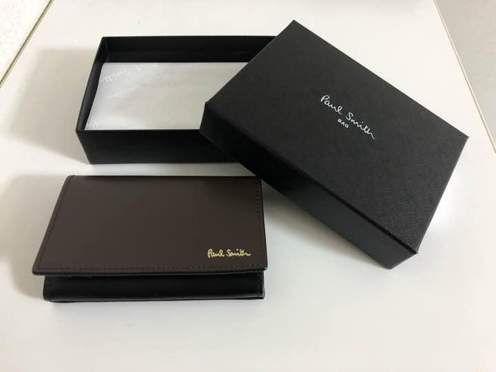 名刺入れ シティエンボス (Paul Smith) ダークブラウン