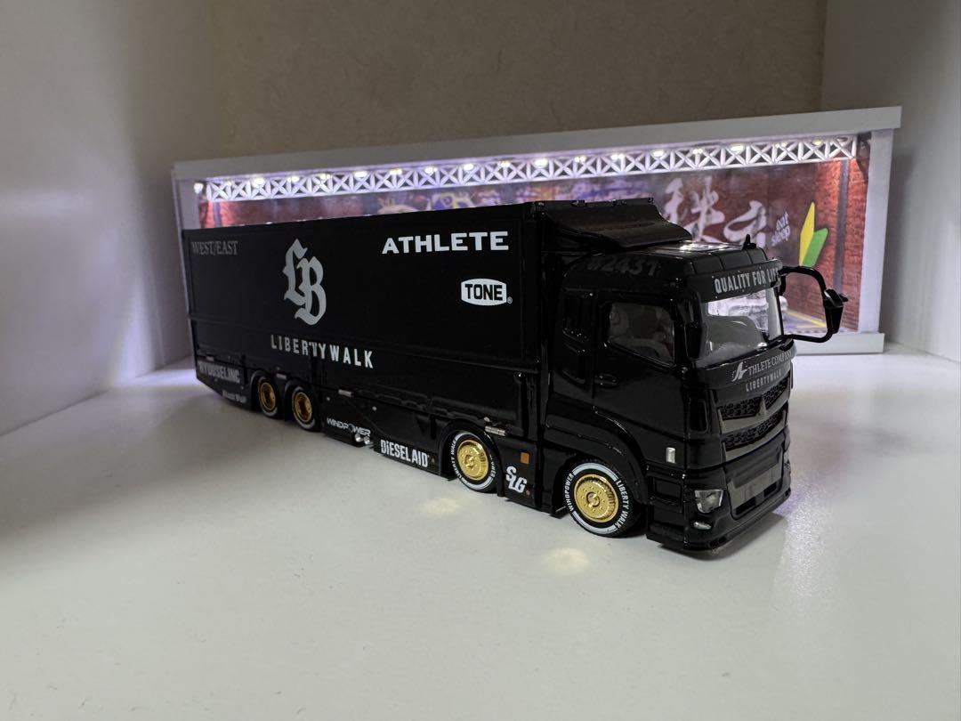 翔平　LIBERTY WALK ブラックトラック ミニカー Diecast 164 | GCD LBWK Mitsubishi Transporter Athlete