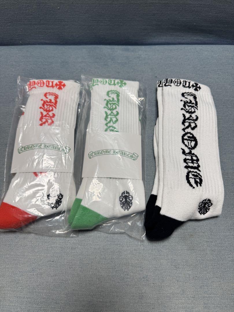 クロムハーツ　靴下　3点セット　未使用品 CHROME HEARTS クロムハーツ ソックス 靴下 3足セット (CHROME