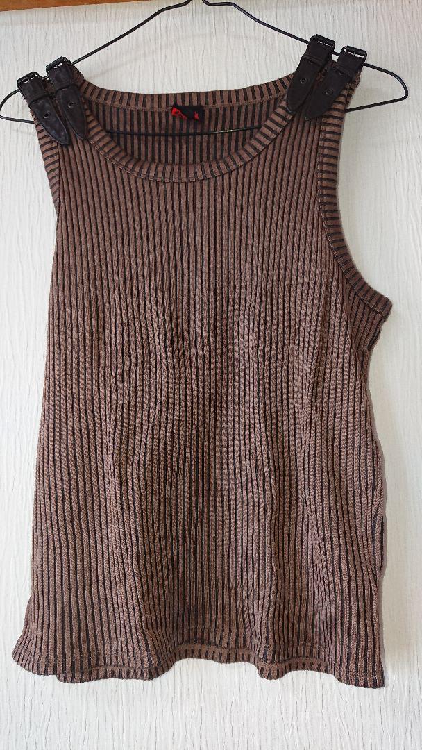 ジャンポールゴルチェ　タンクトップ　牛革ベルト付き Jean Paul Gaultier ウィメンズ タンクトップ & キャミソール