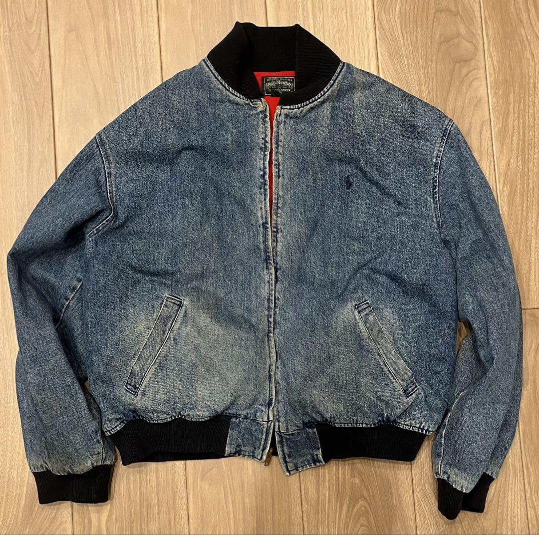 USA製 ポロカントリー デニムジャケット ma-1型 RRL（Levi's
