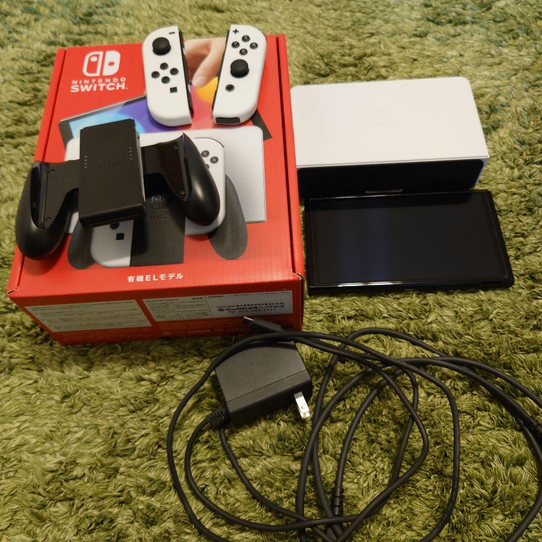 Switch本体有機EL JCホワイト 画面保護フィルム付き（Switch本体
