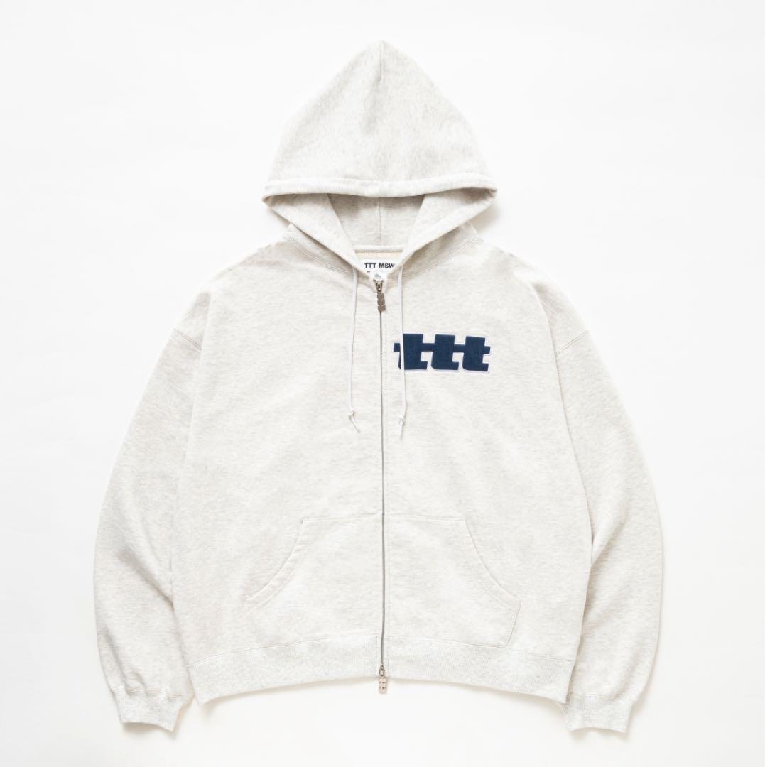 抽選販売　TTT LOGO zipup hoodie（ASH）　グレー 抽選販売TTT LOGO zipup hoodie（ASH）グレー