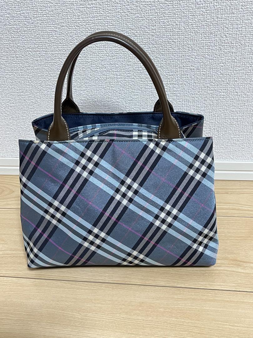 【ほぼ未使用品】✨BURBERRY ブルーレーベル 内ノバチェック ミニトート✨ バーバリー ブルーレーベル ナイロンミニトートバッグ ノバチェック