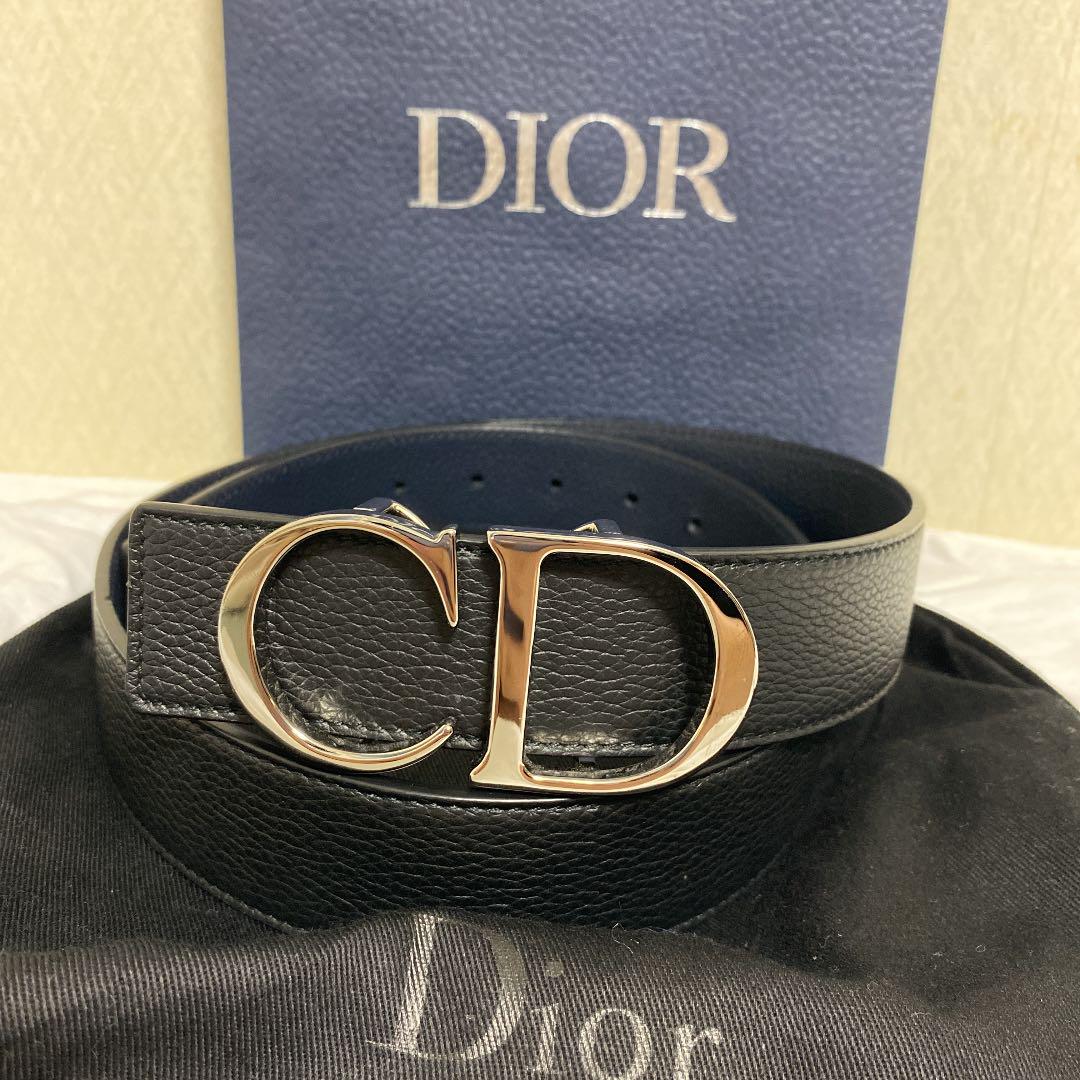 DIOR ディオール ベルト リバーシブル 黒 ブラック（Dior