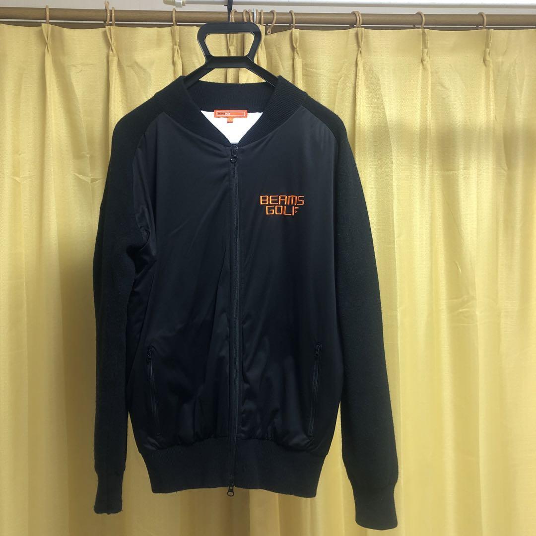 ビームスゴルフ　ブルゾン　ジャケット　ブラック　オレンジ　XL ORANGE LABEL ストレッチジャカード ダービージャケット