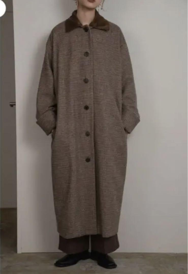 ジャケット・アウター i_am_official corduroy color check coat i_am_official corduroy collar check coat（Navy Blue Corduroy