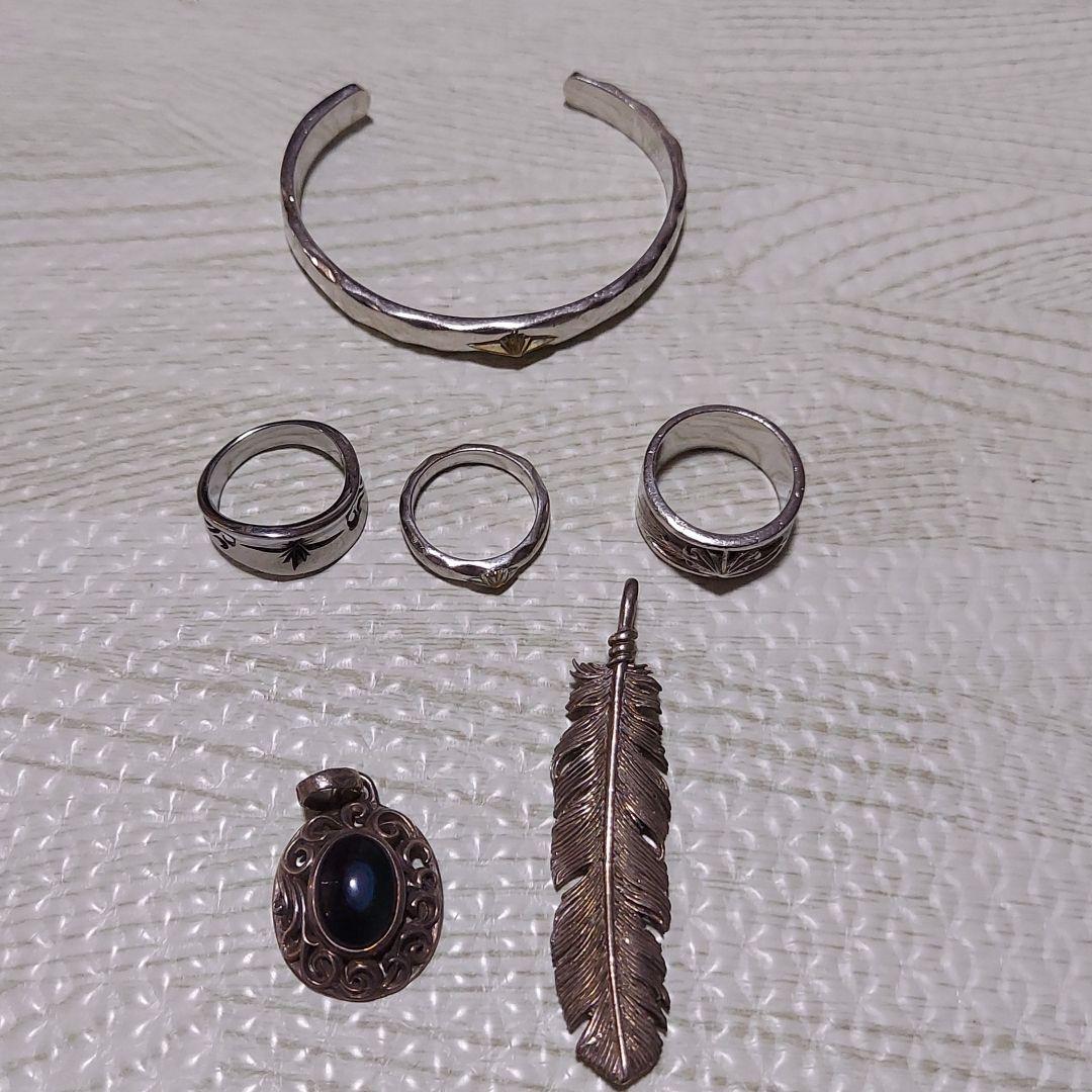 SAAD サード  バングル　リングセット 良品 SAAD サード バングル 太陽神 1Pダイヤモンド シルバー925