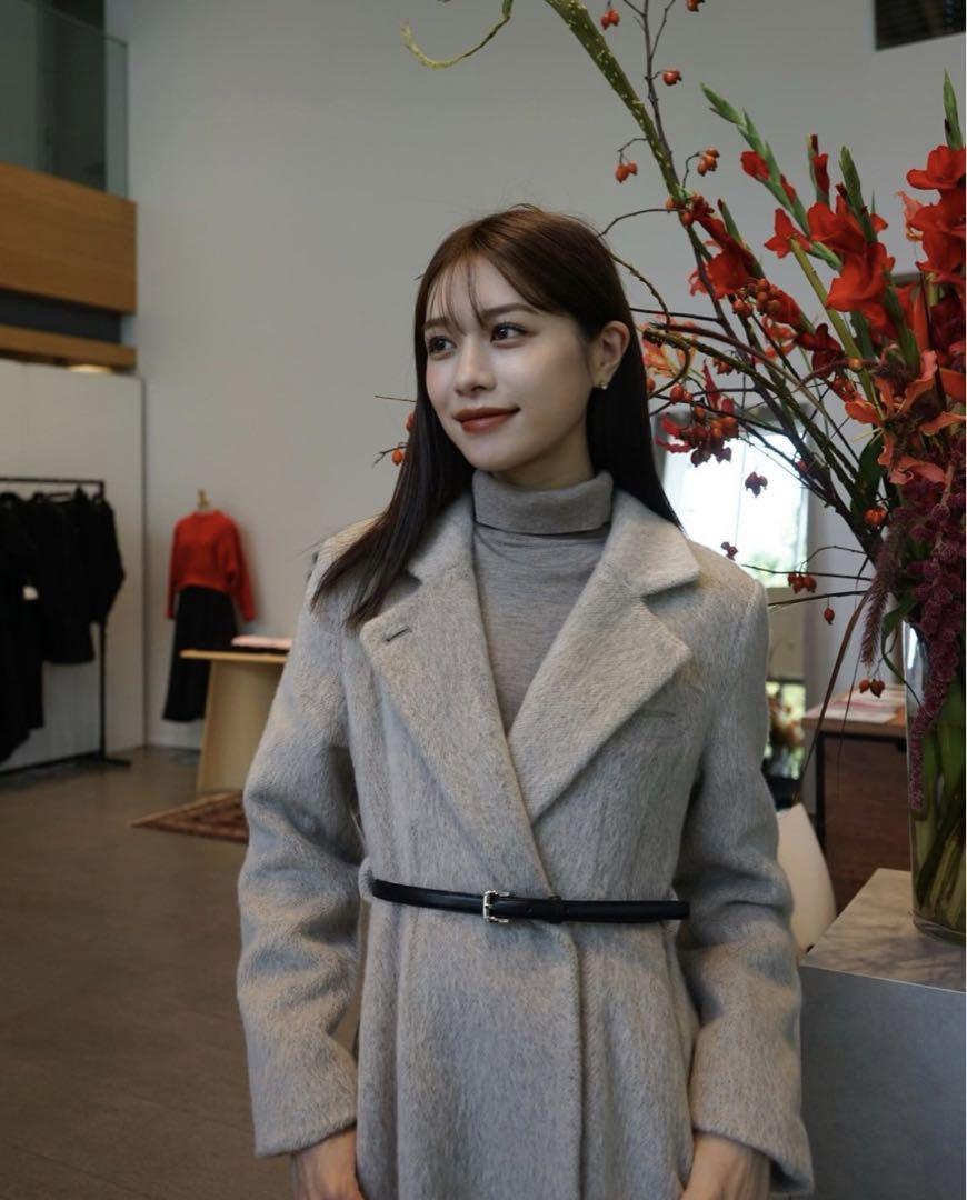 ローブブラン　Belted Chester coat ベージュ Belted Chester coat – L'AUBE BLANC