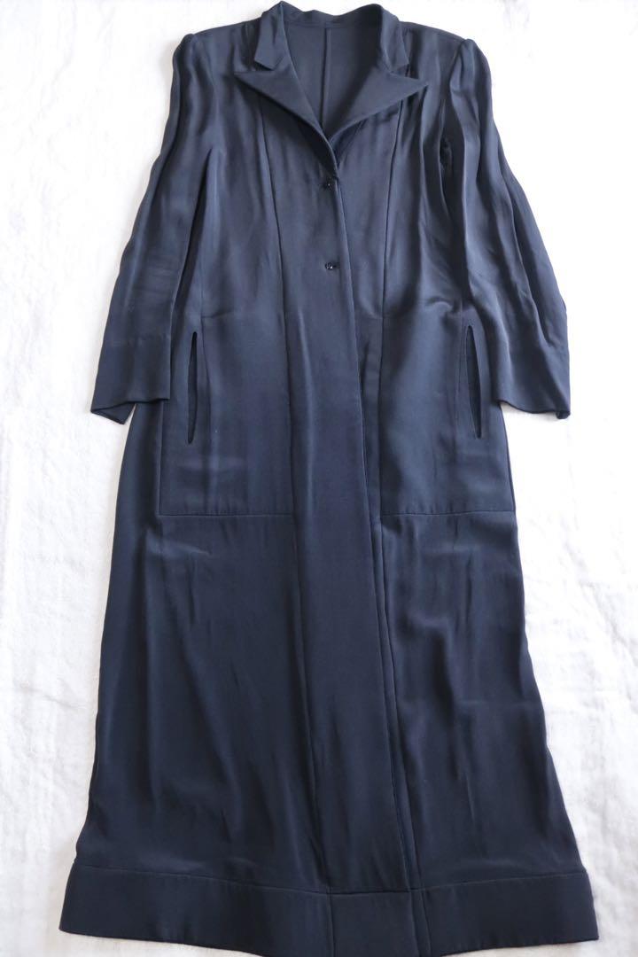 96AW Yohji Yamamoto シルク ロングジャケット 96AW Yohji Yamamoto シルク ロングジャケット（ヨウジヤマモト