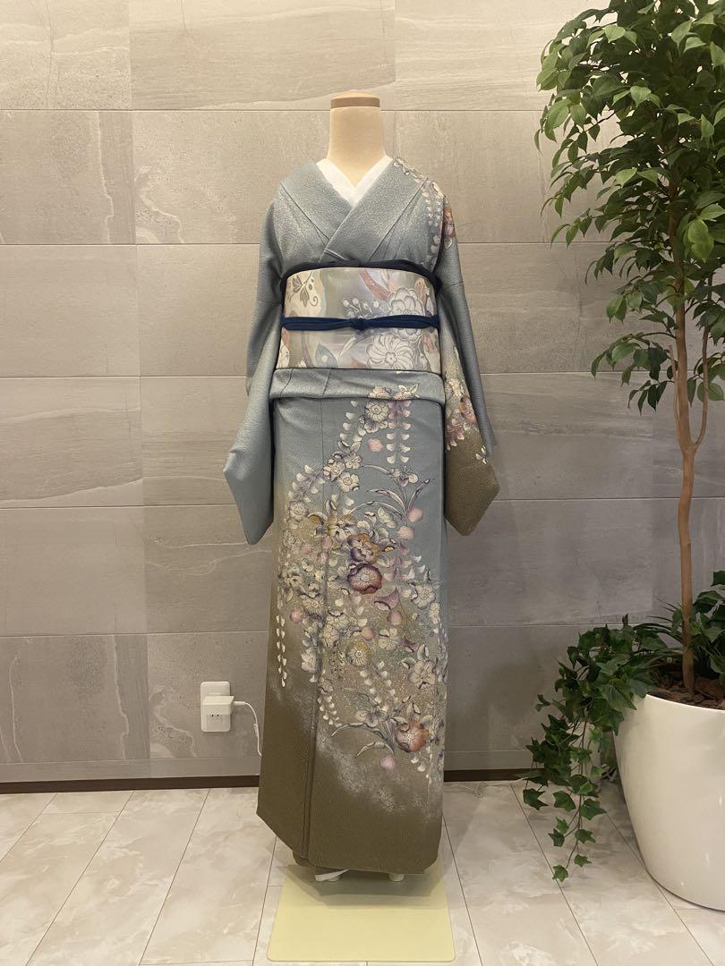訪問着 辻が花 暈し染め 金彩 袋帯セット （着物屋こころ□極上