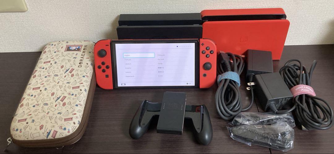 箱無し】Nintendo Switch本体 有機ELモデル マリオレッド＋