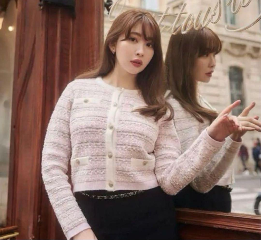 S】herlipto Bristol Tweed Knit Cardigan（Her lip to(ハー