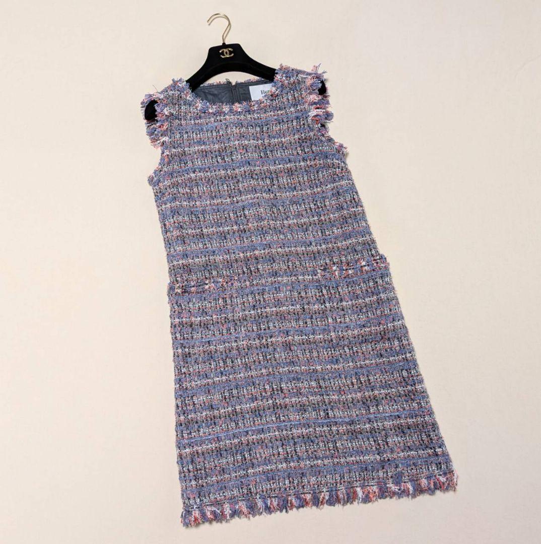 極美品♡Rene ルネ ツイードノースリーブワンピース ピンク