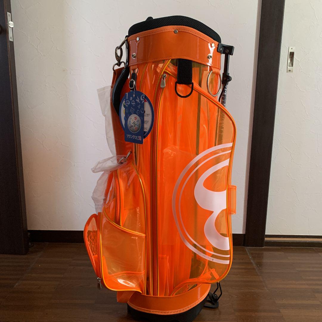 【新品】フランク三浦 スケルトン キャディバッグ オレンジ 楽天市場】キャディバッグ 9インチ クリア フランク三浦