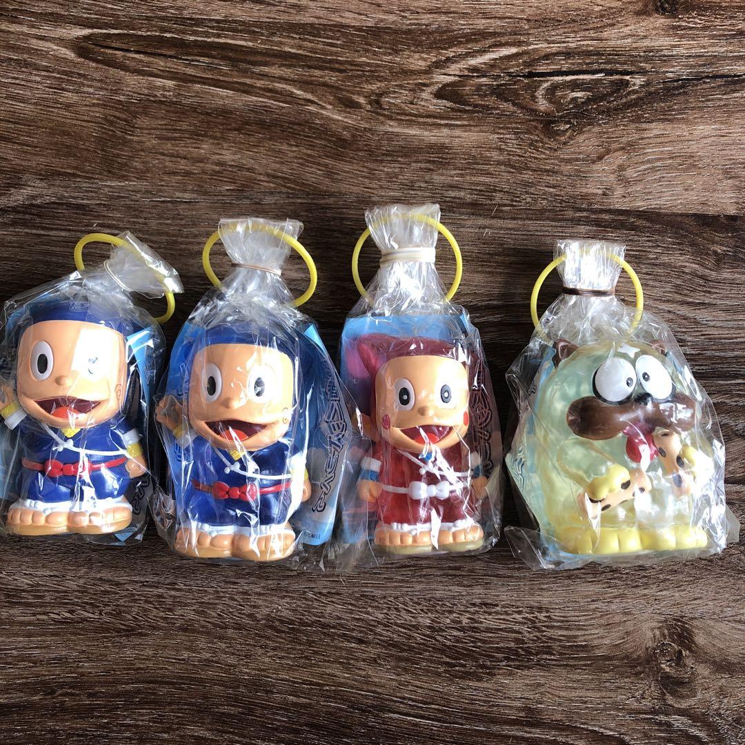 非売品】忍者ハットリくんソフビ貯金箱 4点 （非売品 住友銀行