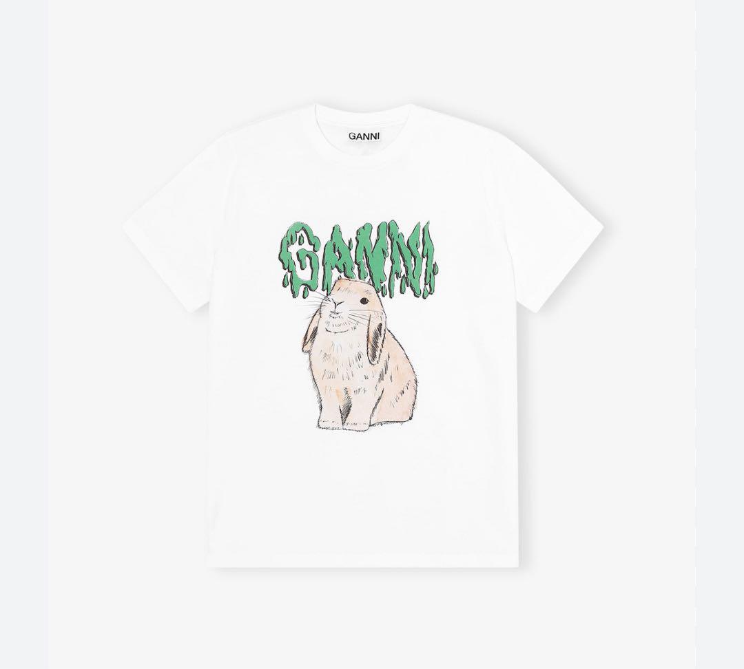 GANNI ウサギイラスト Tシャツ GANNI ウサギイラスト Tシャツ - メルカリ