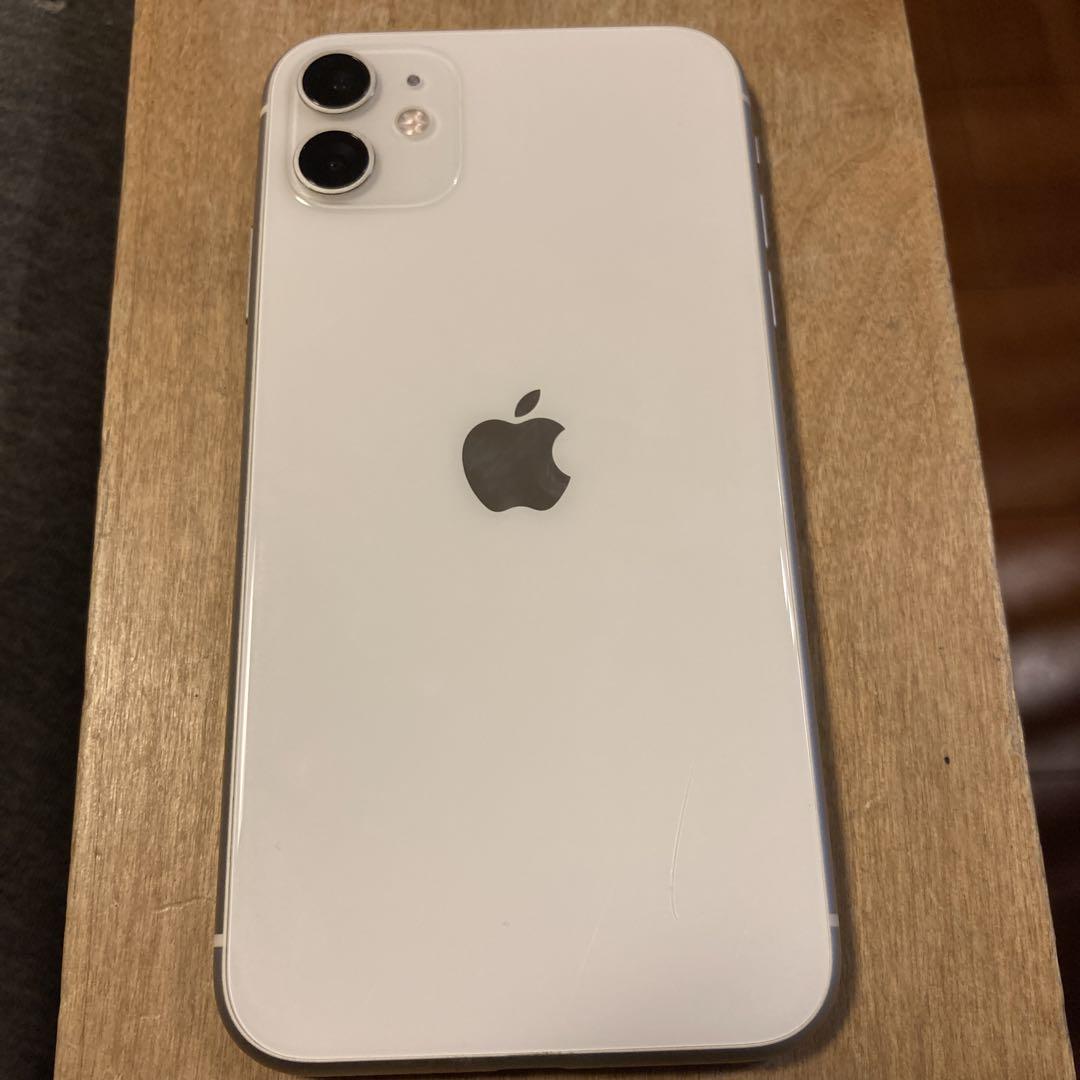【美品】iPhone11 ホワイト64GB純正バッテリー84% SIMフリー 保証付】iPhone11 本体 ホワイト 64GB SIMフリー 本体 美品