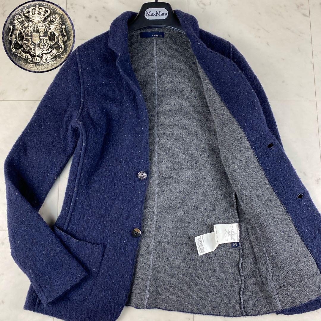 LARDINI ラルディーニ テーラードジャケット 銀ボタン ダブル
