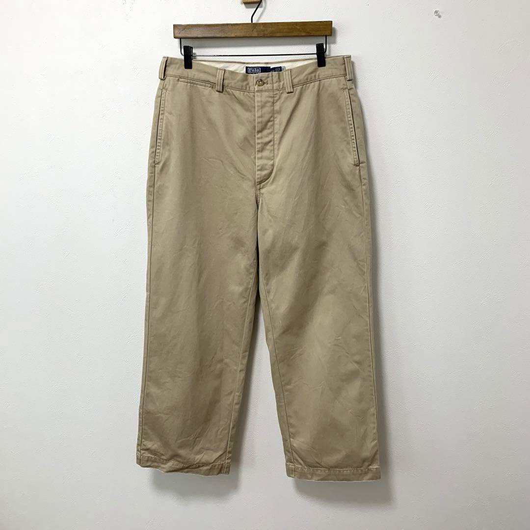 ラルフ　美品 現行 QRタグ THE BIG CHINO チノ パンツ W32 POLO RALPH LAUREN(ポロラルフローレン) THE BIG CHINO タック