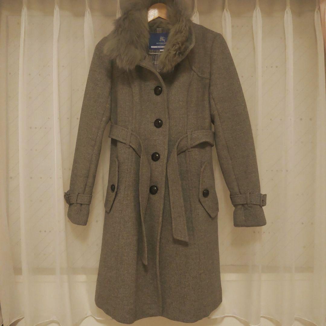 バーバリー ブルーレーベル】【美品】アンゴラ混 フォックス