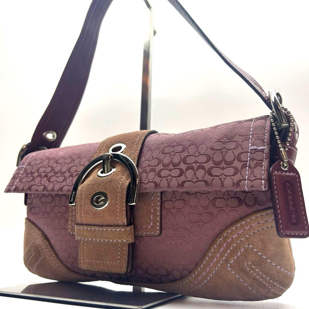 COACHコーチ ショルダー ワンショルダー シグネチャー ソーホー ブリーカー 美品♥︎コーチ シグネチャー ソーホー ワンショルダーバッグ