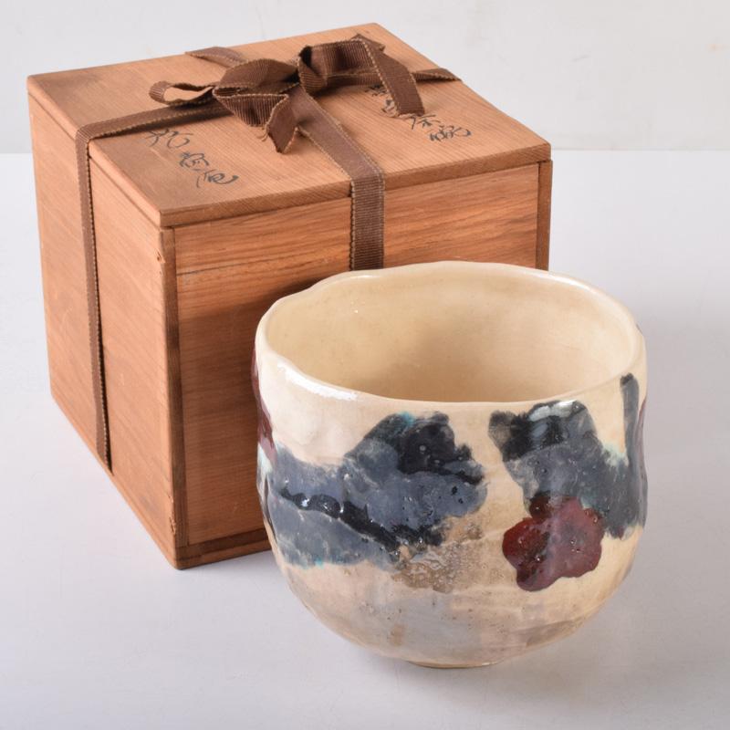 茶道具　啓寿庵　七宝釉薬彩　花文　茶碗　共箱　N　7219 茶道具 啓寿庵 七宝釉薬彩 花文 茶碗 共箱 N 7219 （素敵な 楽天