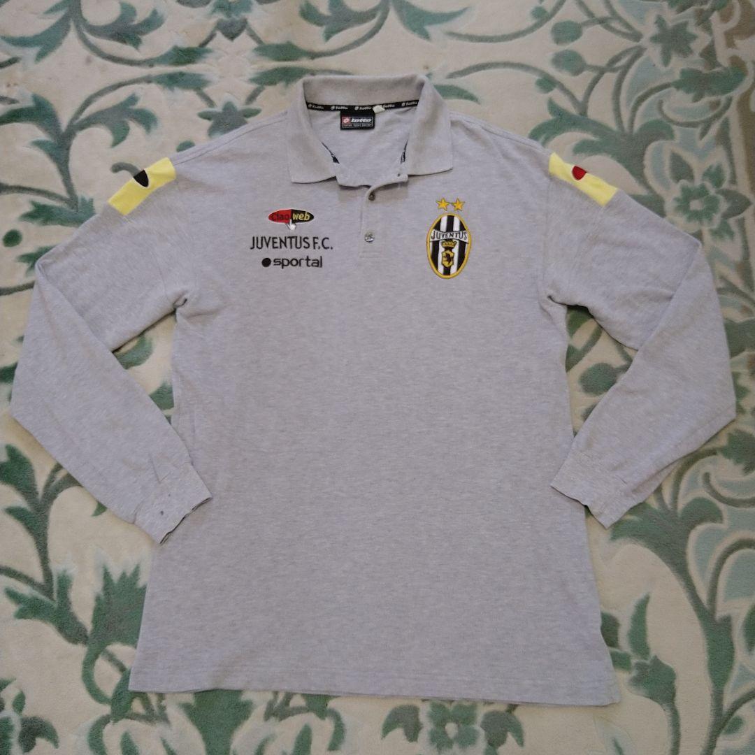 ユベントス Lotto 長袖Juventus サッカーユニフォームシャツ LOTTO ユベントス 02/03 ユニフォーム ホーム 長袖