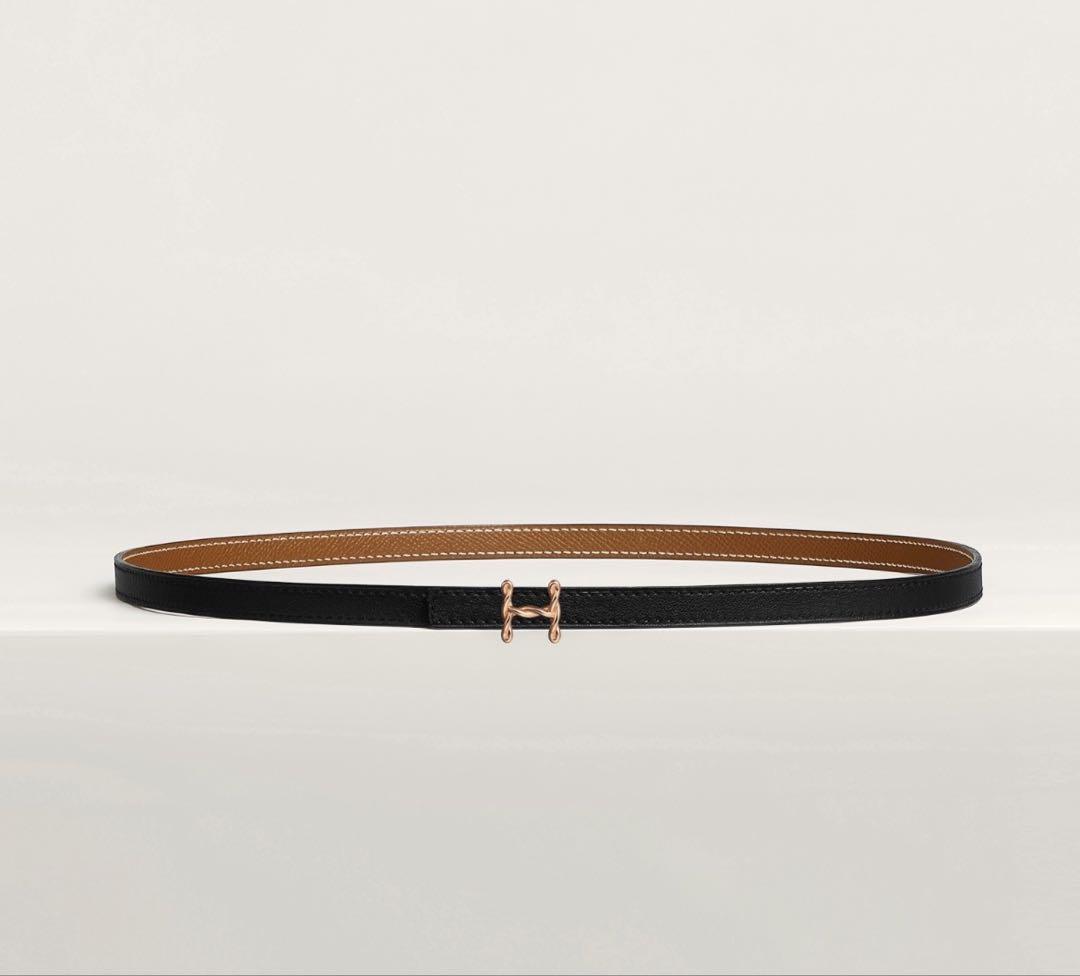 新品未使用】HERMES エルメス リバーシブルベルト ゴールド 黒