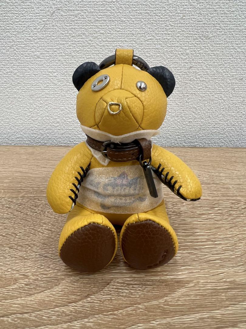 コーチ COACH クマ型レザーキーホルダー ぬいぐるみ（新品