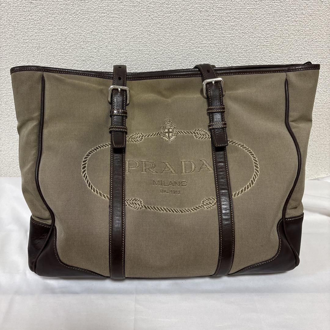 ☆【PRADA】 ビジネスバッグ A4 PC レザー/キャンバス☆レア物！ ☆【PRADA】 ビジネスバッグ A4 PC レザー/キャンバス☆レア物