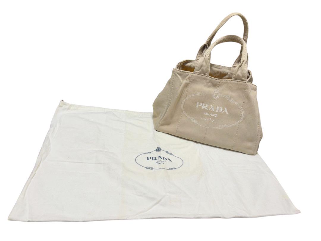 PRADA バッグ カナパ ベージュ 保存袋付き （保存版】 プラダ