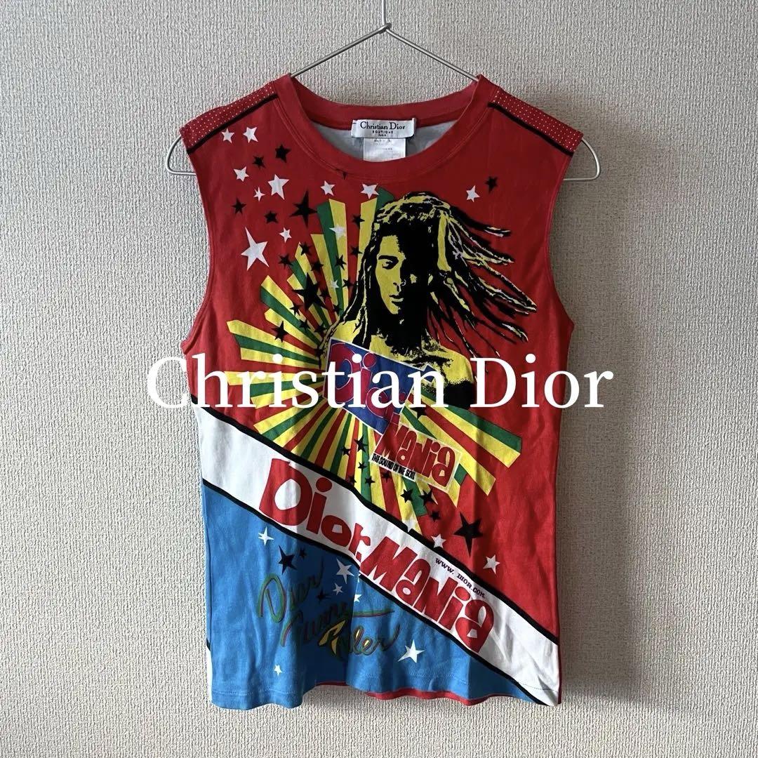 ChristianDior “Dior Maniaプリントノースリーブトップス ChristianDior “Dior Maniaプリントノースリーブトップス