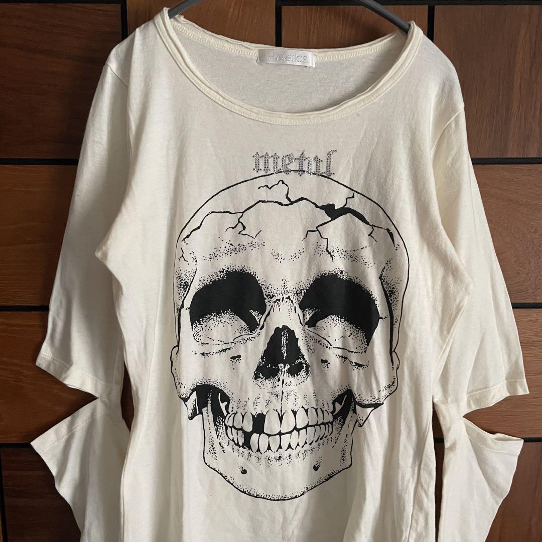 HYSTERIC GLAMOUR スカル ラインストーン ボーダー カットソー ヒステリックグラマー スカル ボーダーカットソー