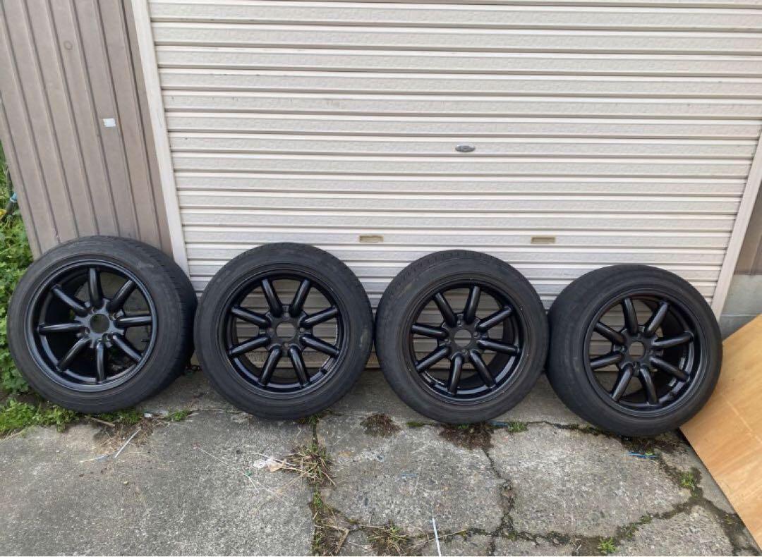 ワタナベホイール 8スポーク 15インチ 6J ET35 PCD100 4穴 2本 社外 ホイール ワタナベ 8スポーク ☆ 6J-15 PCD100 4穴 +35