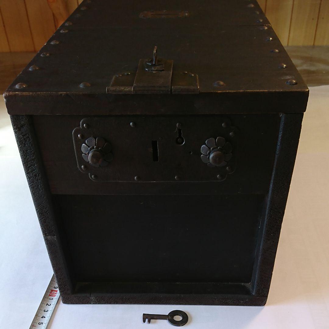 骨董品 貯金箱 桐 銭箱（○古い賽銭箱銭箱昭和レトロ