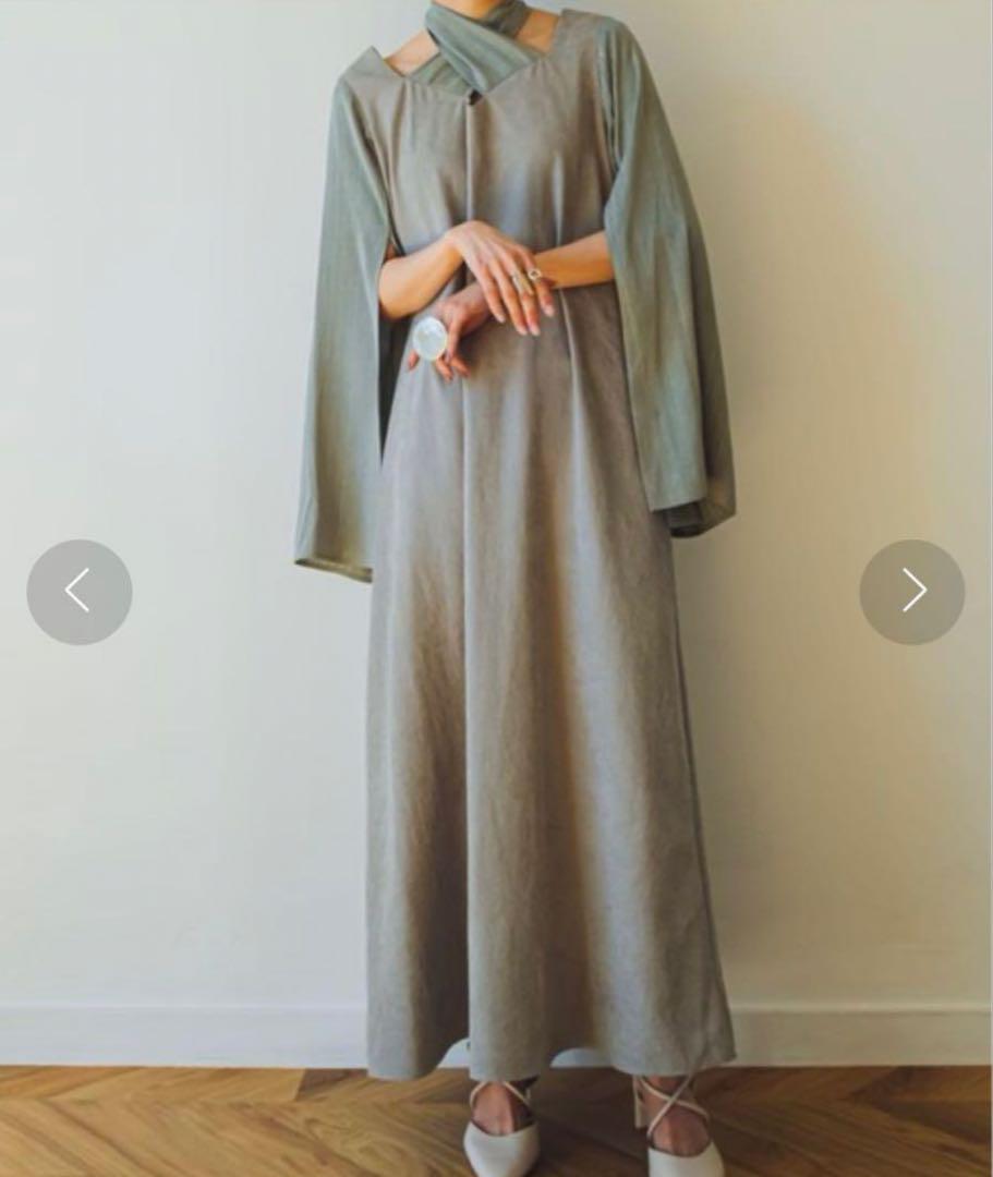 【sahara】Weeping Willow Cross Neck Dress sahara Weeping Willow Cross Neck Dress