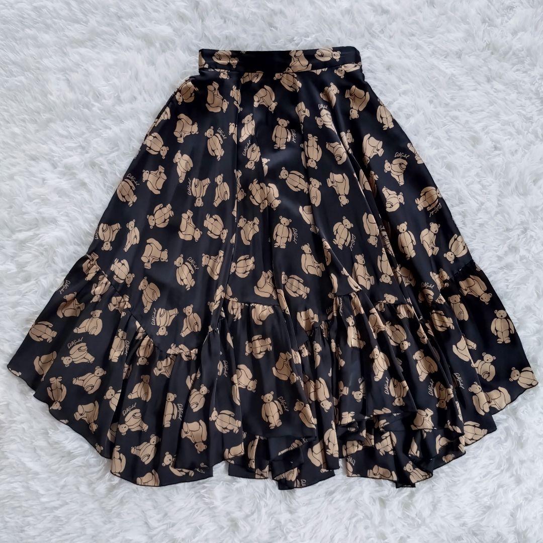 DOUBLE STANDARD CLOTHING ロングスカート クマ柄 38 DOUBLE STANDARD CLOTHING ロングスカート クマ柄 38（美品