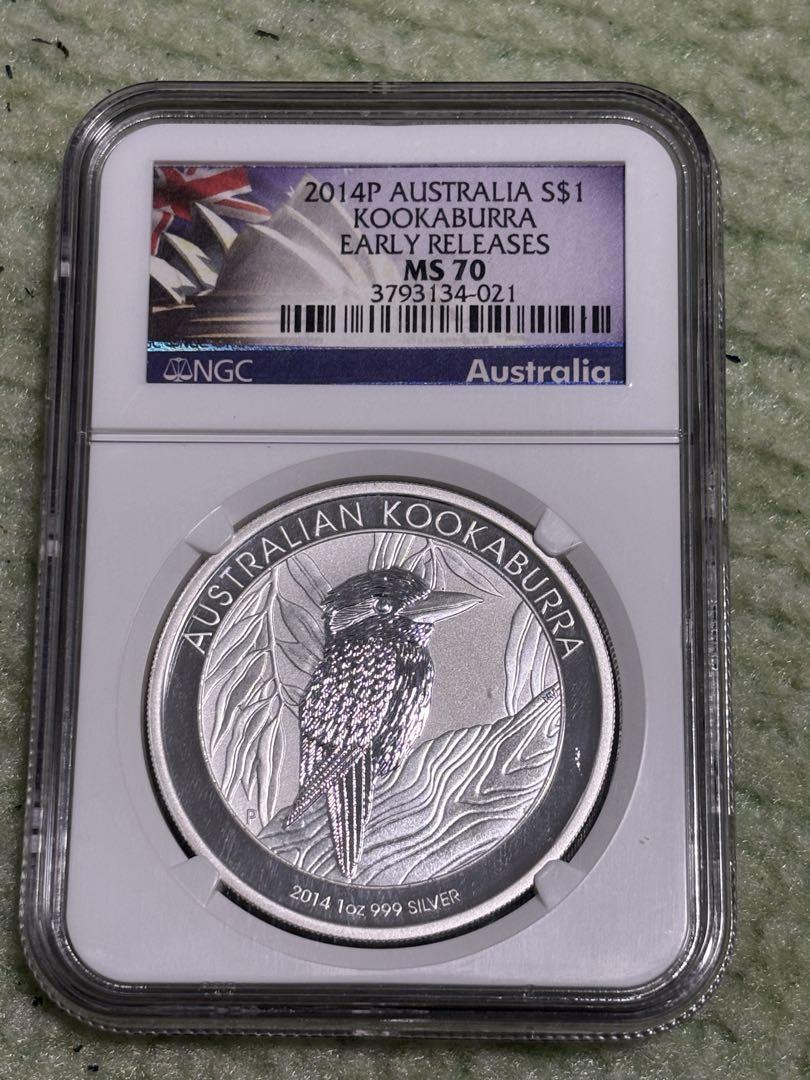 2014年 オーストラリア クーカバラ 1ドル 銀貨 MS 70 NGC