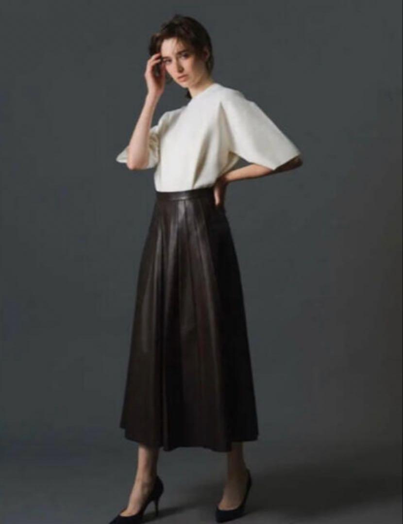 ebure エブール ドライビエラ ロングスカート 36 S ブラウン　茶 ebure エブール ドライビエラ ロングスカート 36 S ブラウン 茶