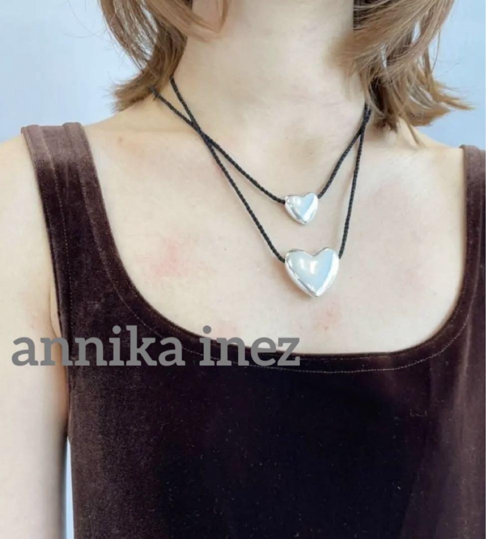 美品 annika inez アニカイネズ ハートネックレス ラージサイズ