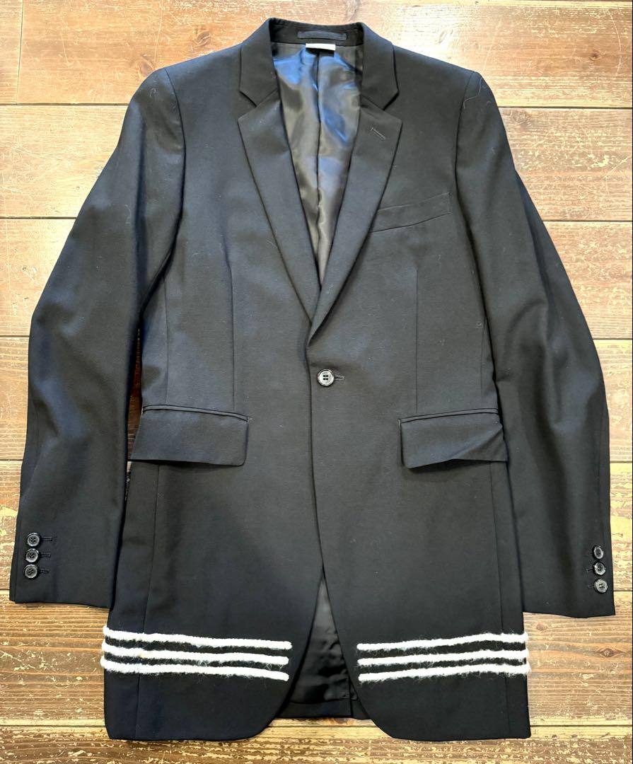 ★TK.House★コムデギャルソンオムプリュス　ロング丈　ライダースジャ SALE!!)コムデギャルソンオムプリュス/ロングジャケット定価15万